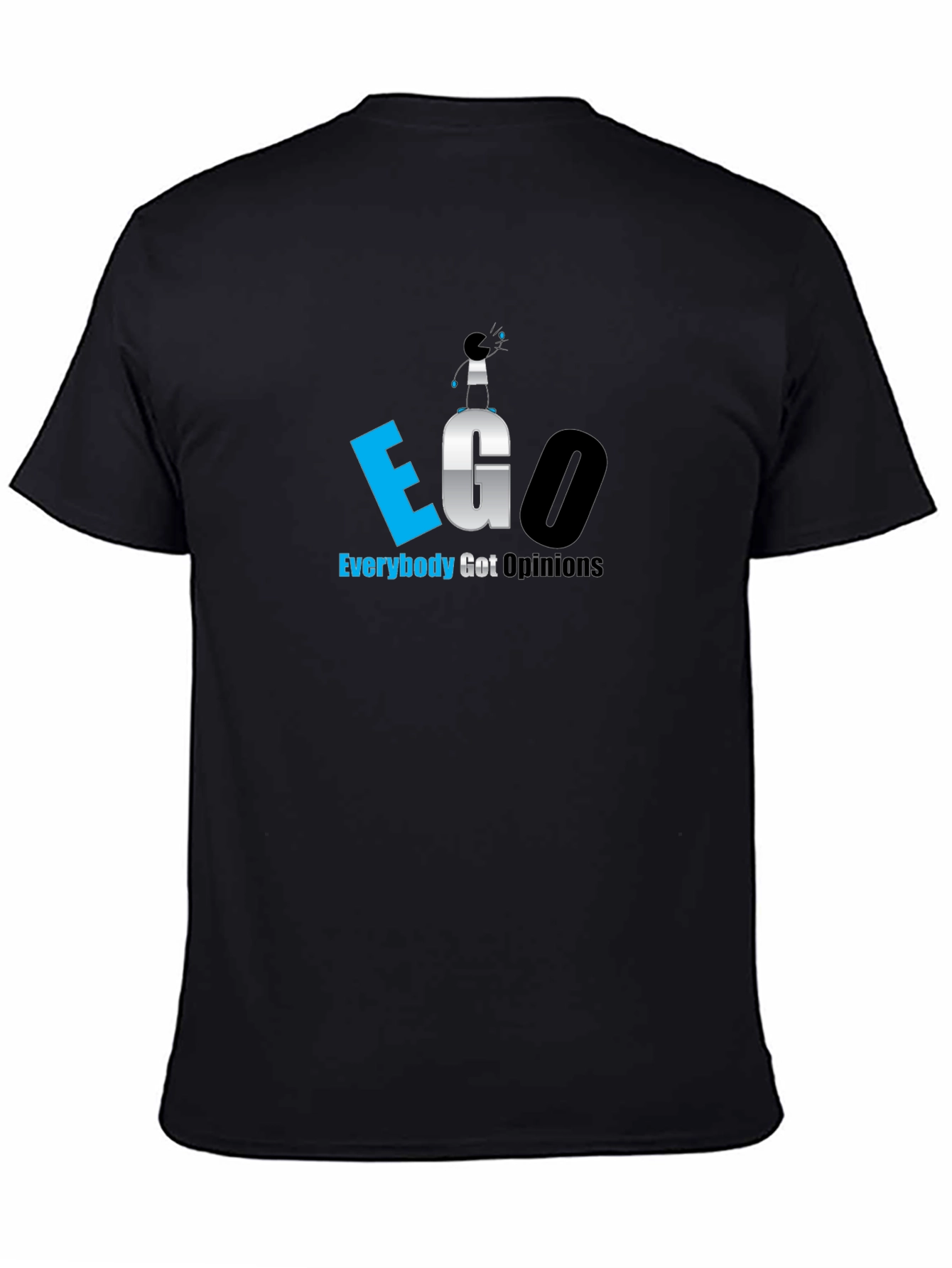 EGO Everybody Got Opinions Black T-Shirt