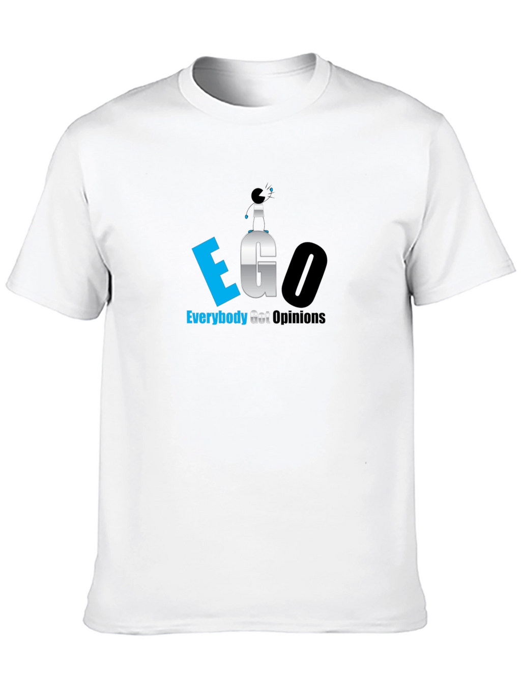 EGO Everybody Got Opinions Black T-Shirt