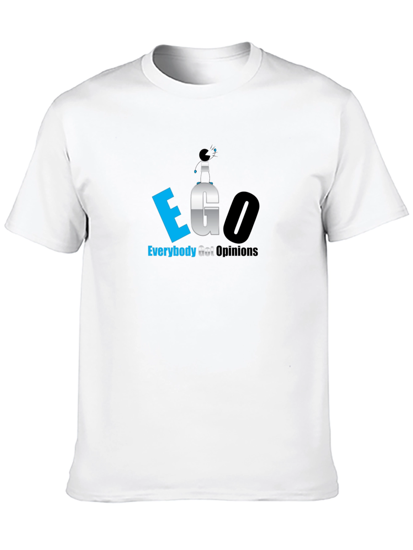 EGO Everybody Got Opinions Black T-Shirt