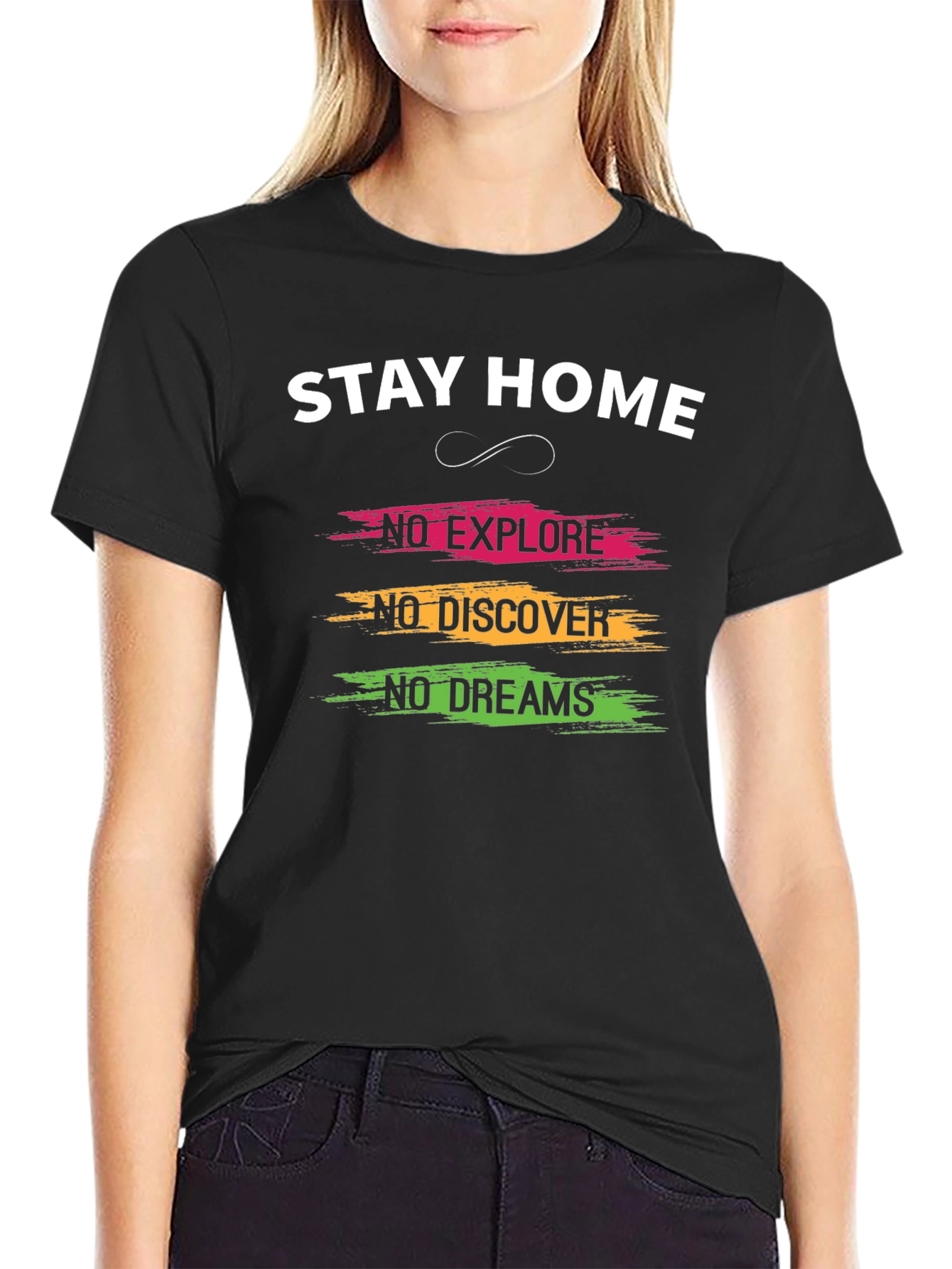 Stay Home Graphic T-Shirt - Explore Discover Dream
