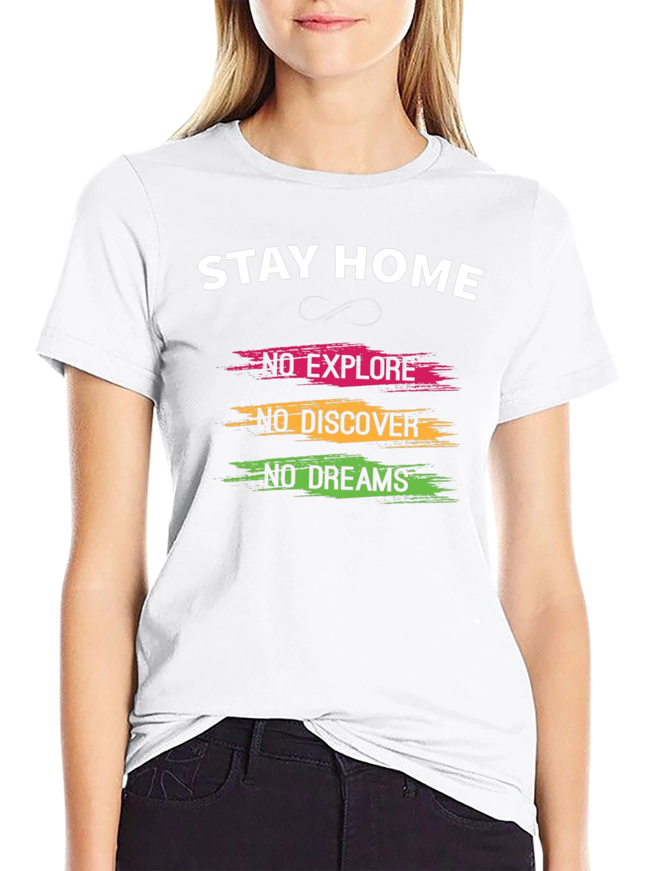 Stay Home Graphic T-Shirt - Explore Discover Dream