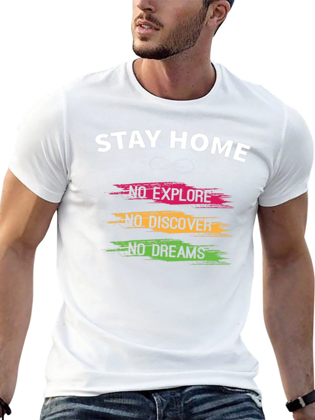 Stay Home Graphic T-Shirt - Explore Discover Dream