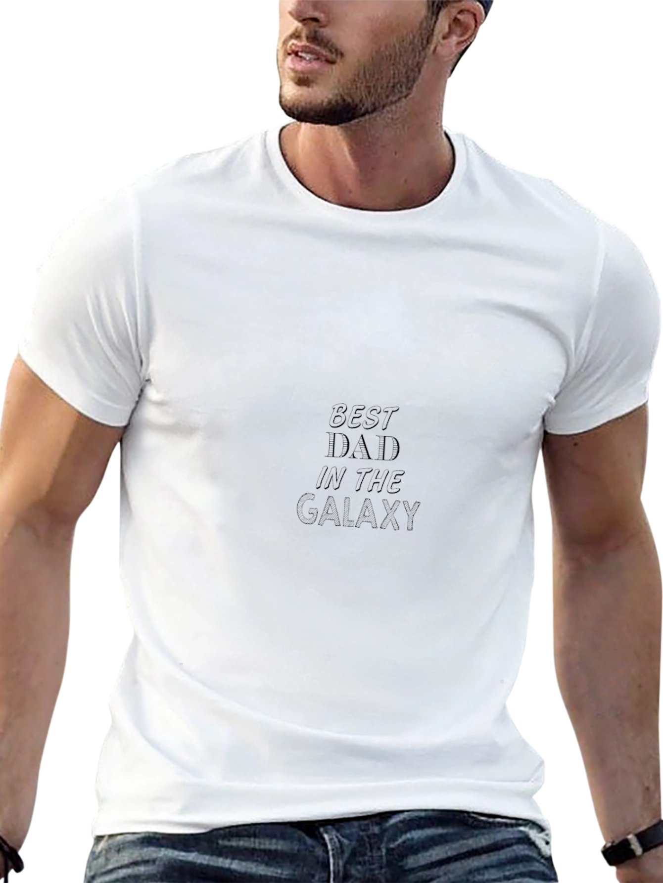 Best Dad in the Galaxy Black T-Shirt