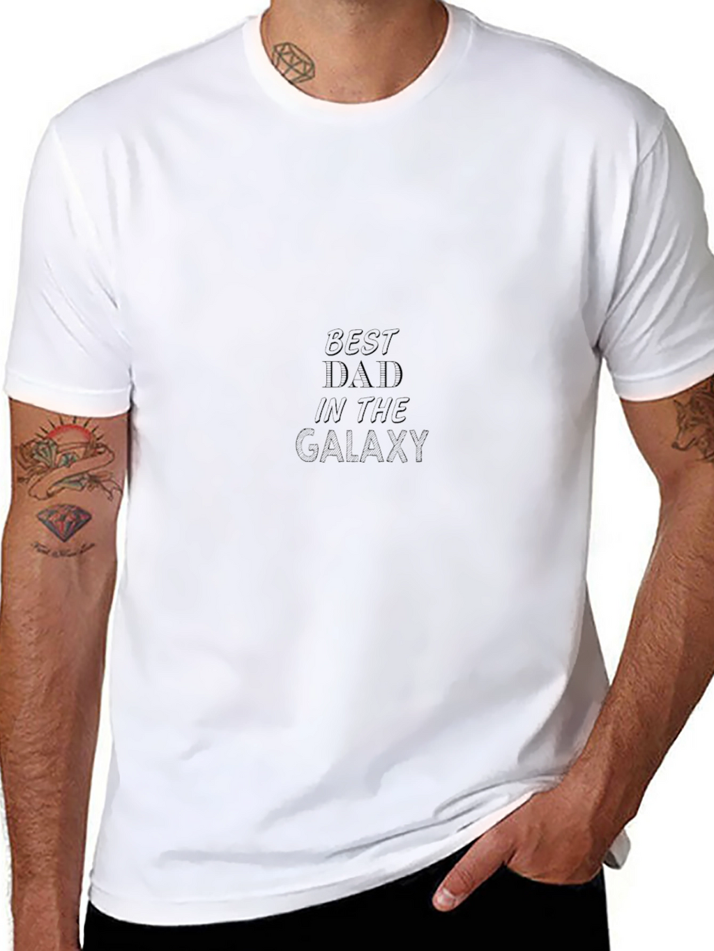 Best Dad in the Galaxy Black T-Shirt