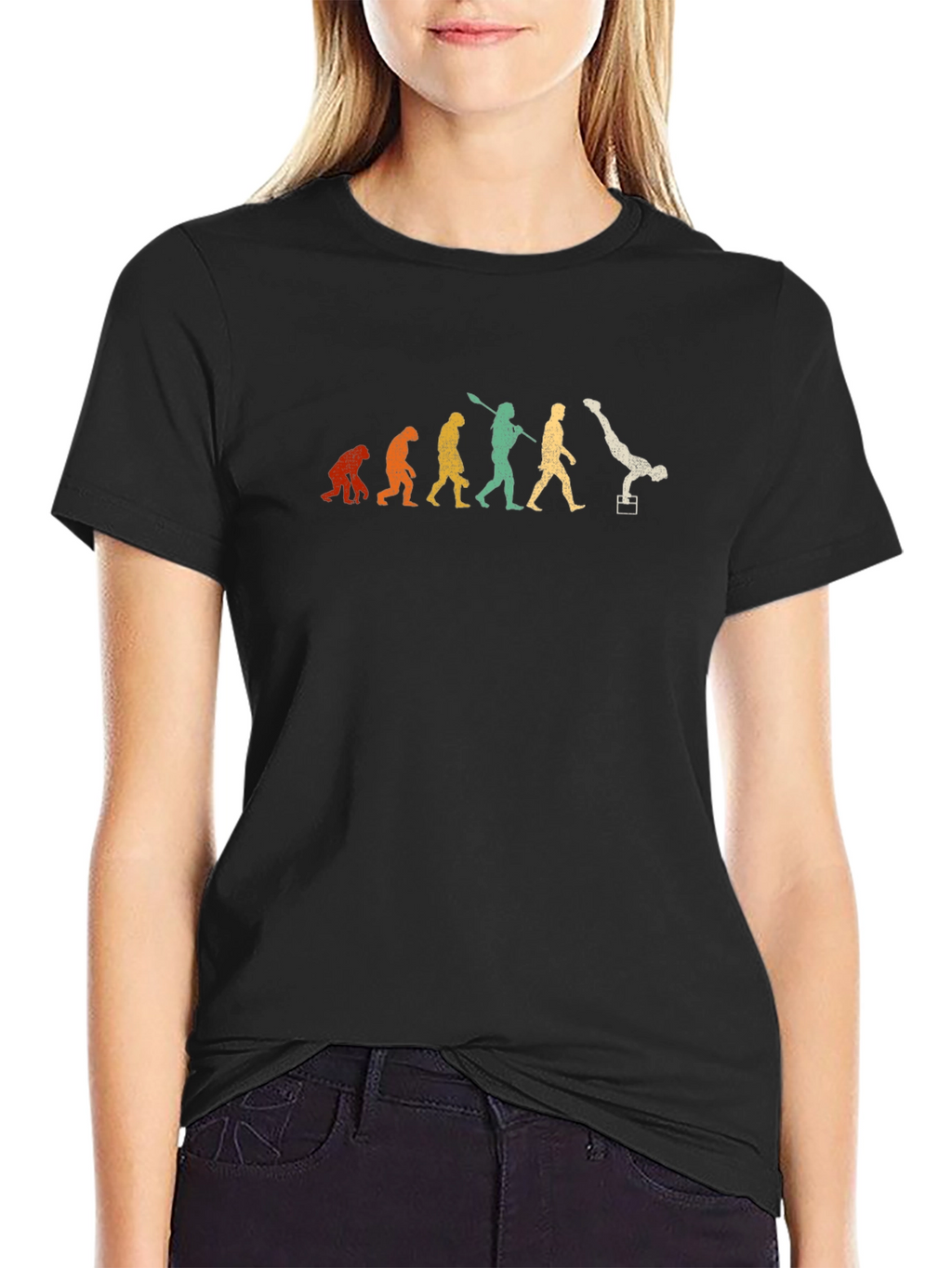 Evolution of Man T-Shirt - Handstand Gymnast
