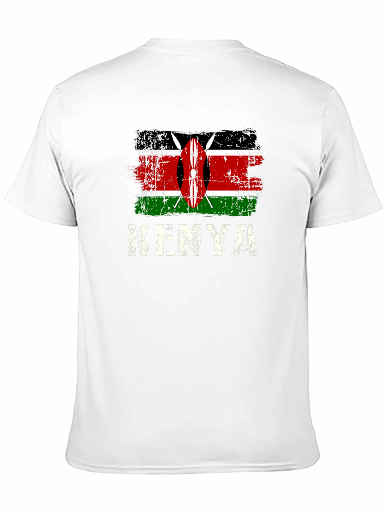 Kenya Flag T-Shirt - Distressed Design