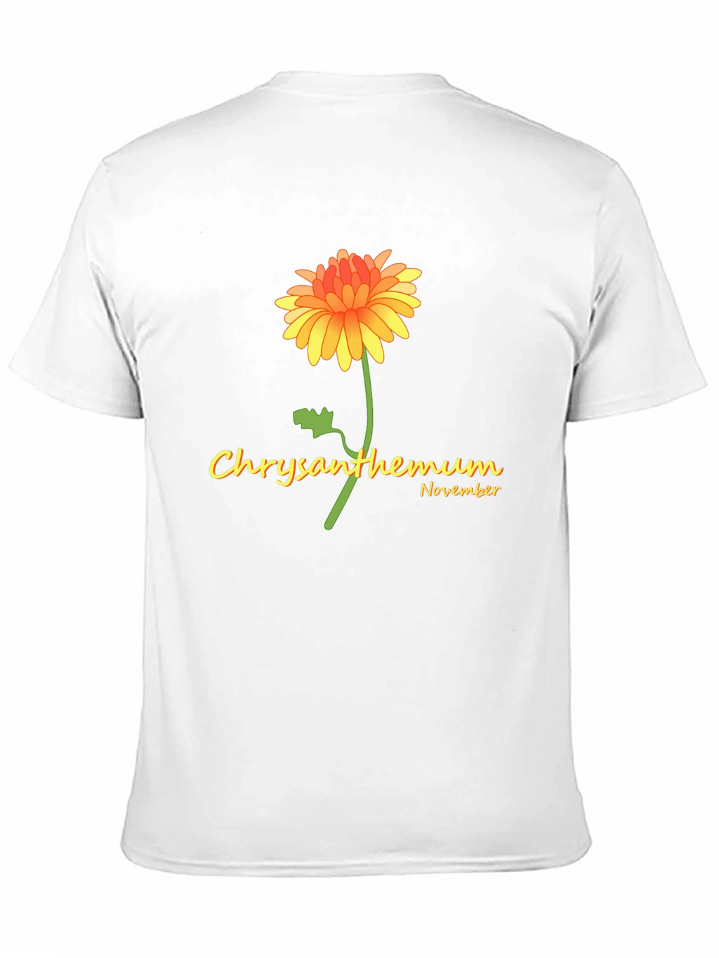 Chrysanthemum November Black T-Shirt