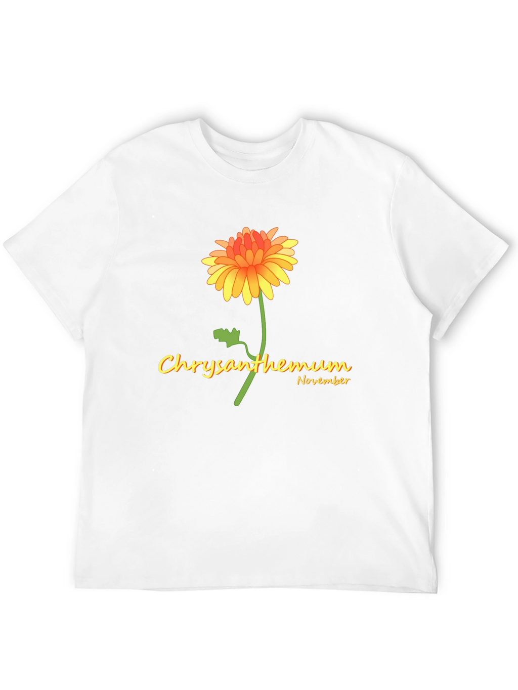 Chrysanthemum November Black T-Shirt