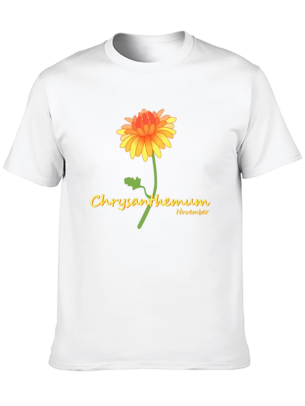 Chrysanthemum November Black T-Shirt