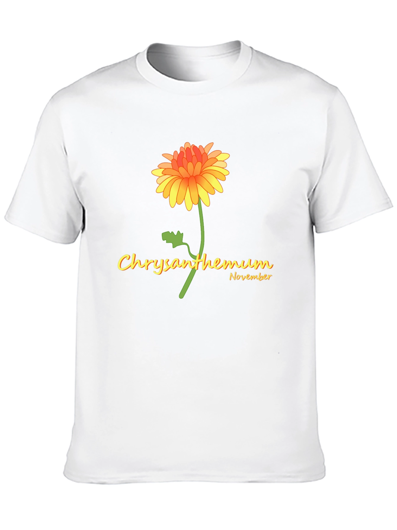 Chrysanthemum November Black T-Shirt