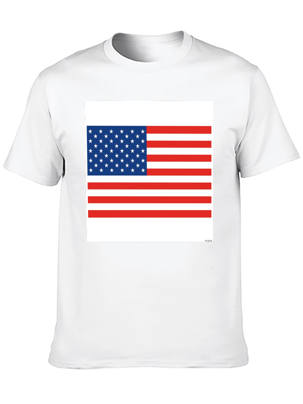American Flag Graphic Print Black T-Shirt