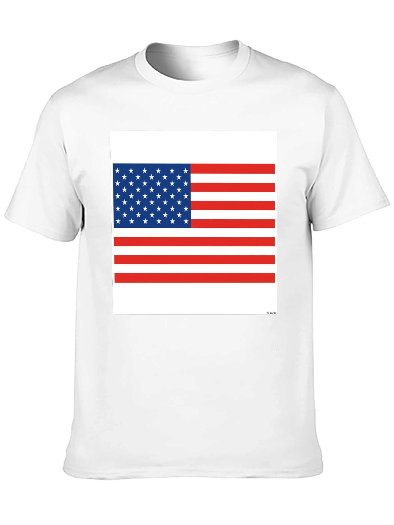 American Flag Graphic Print Black T-Shirt