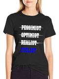 Cyclist T-Shirt - Pessimist Optimist Realist