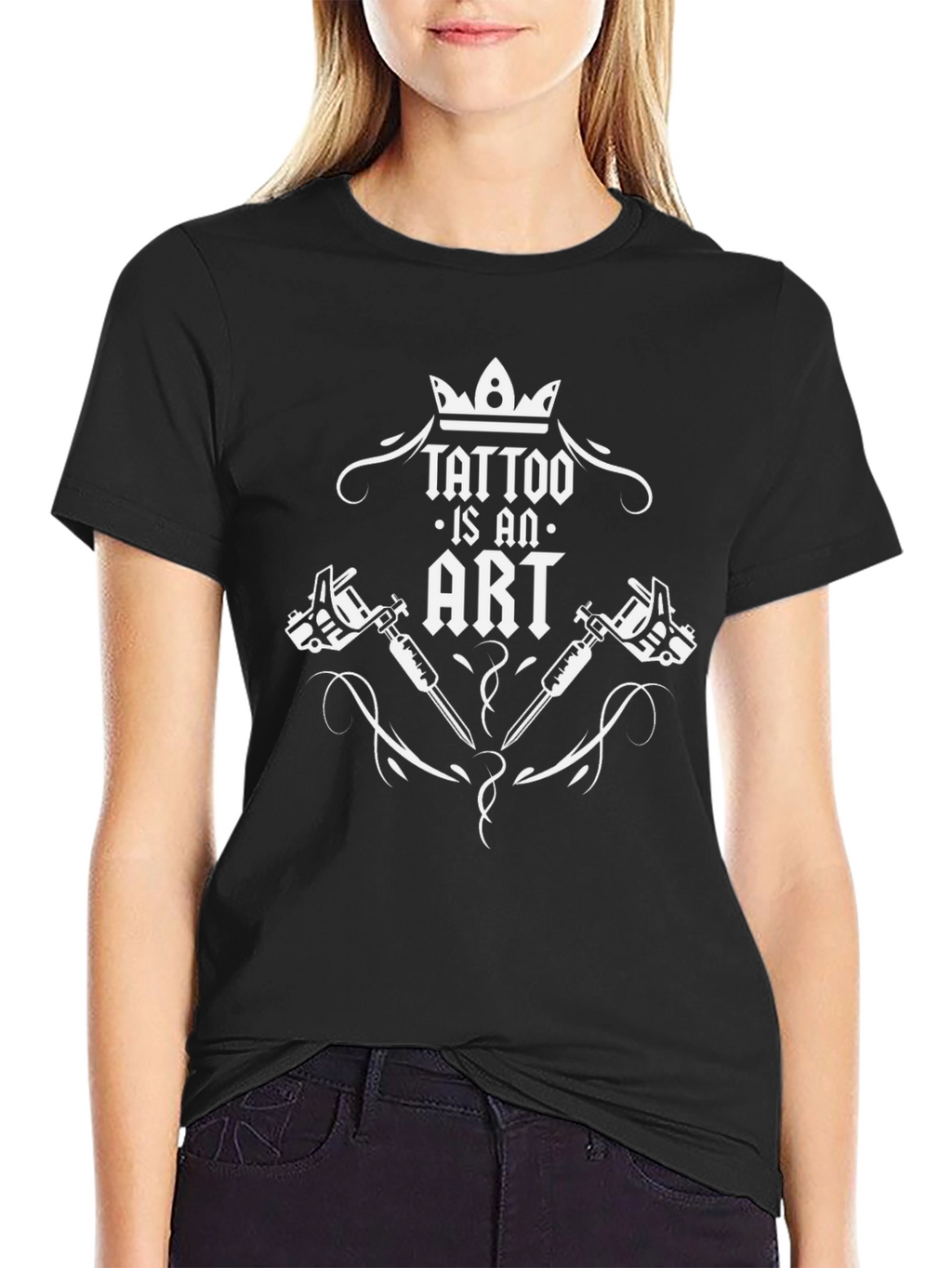 Tattoo Is An Art Black Graphic Tee