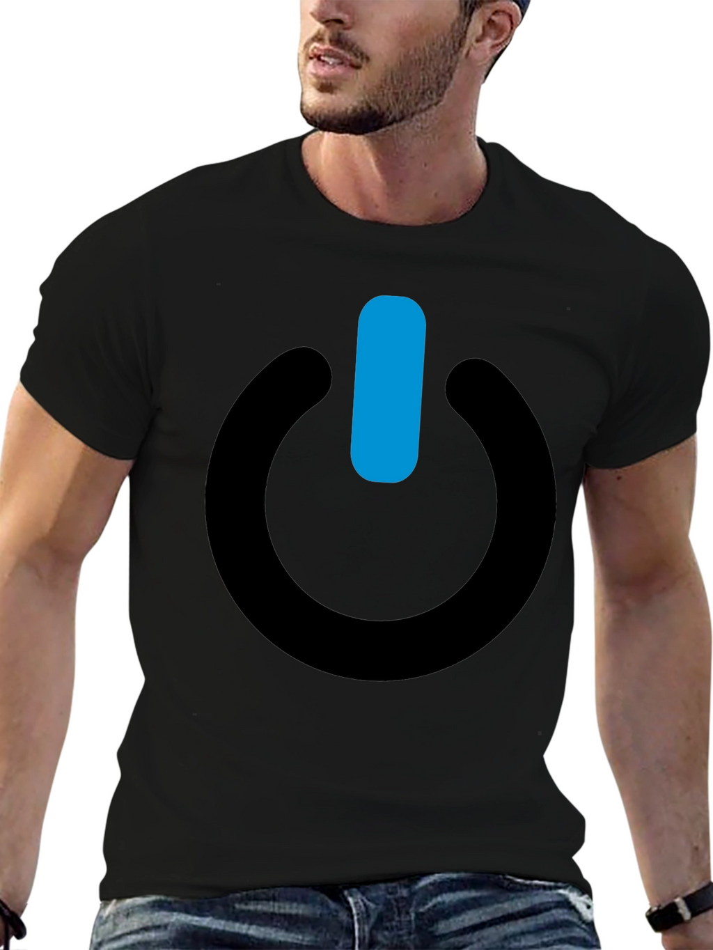Power On Black T-Shirt - Stylish & Comfortable