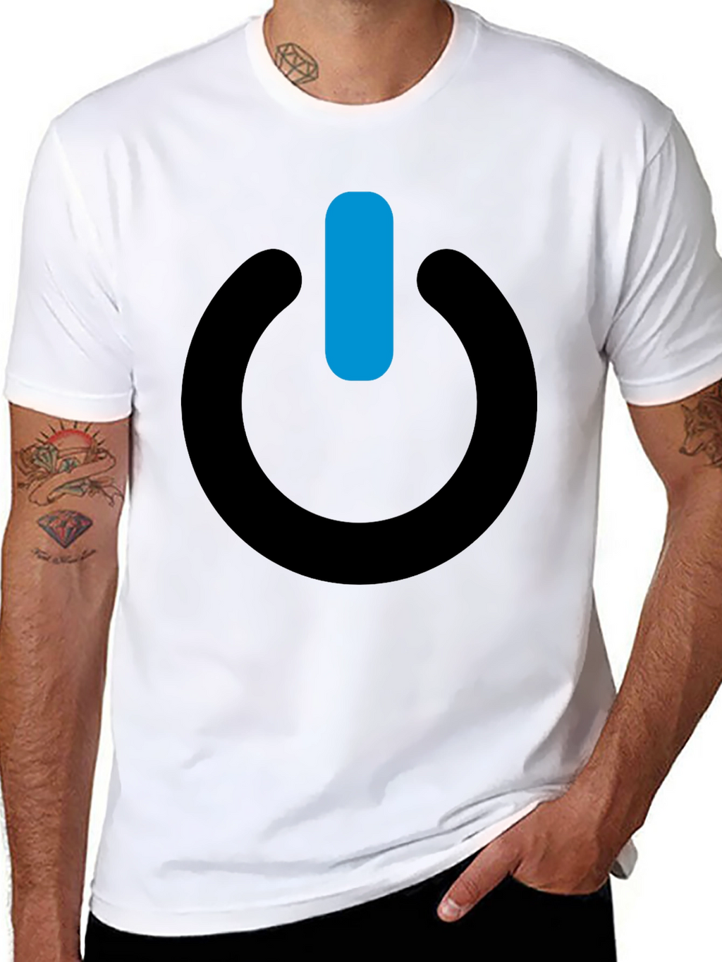 Power On Black T-Shirt - Stylish & Comfortable