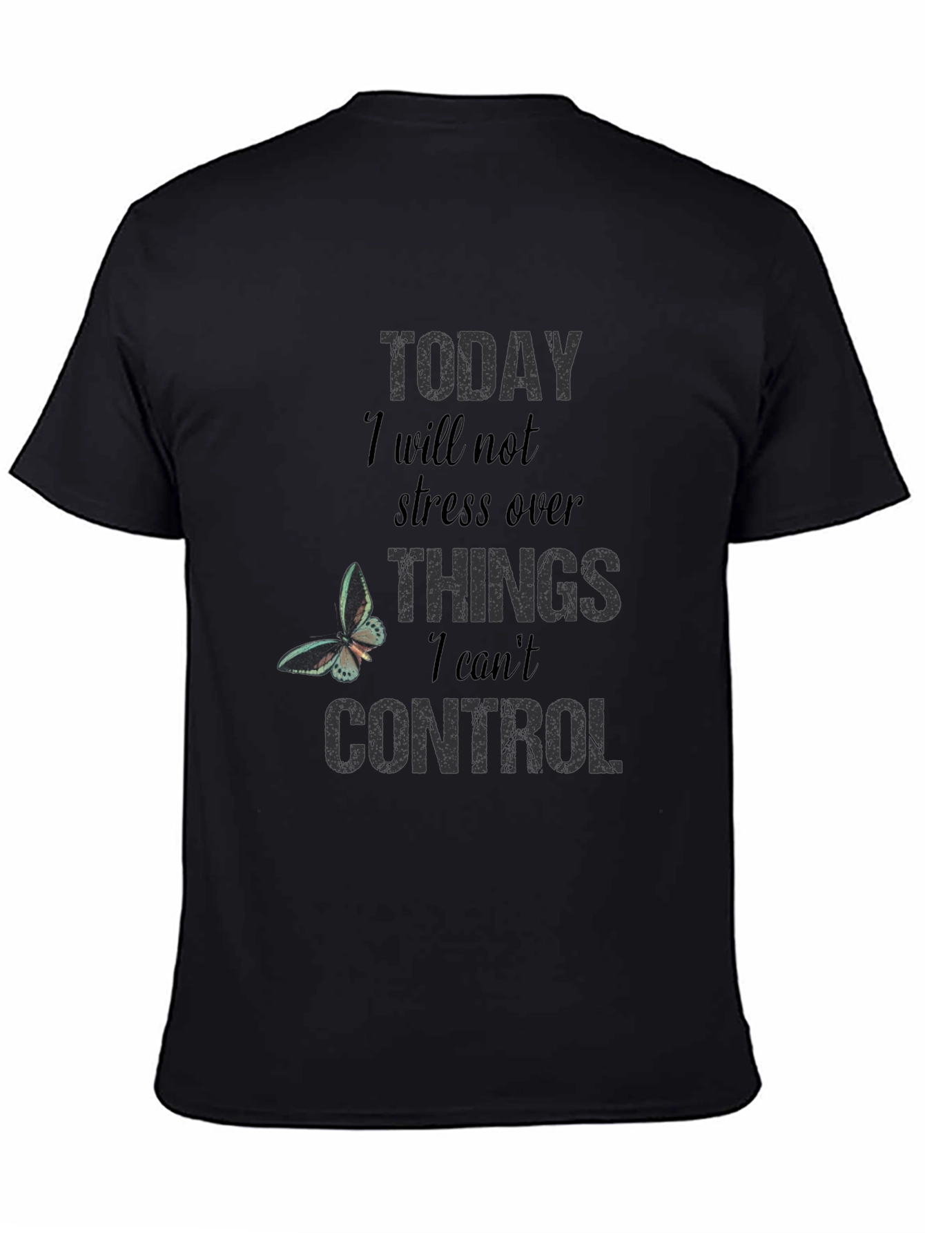 Inspirational Graphic T-Shirt: Stress Less