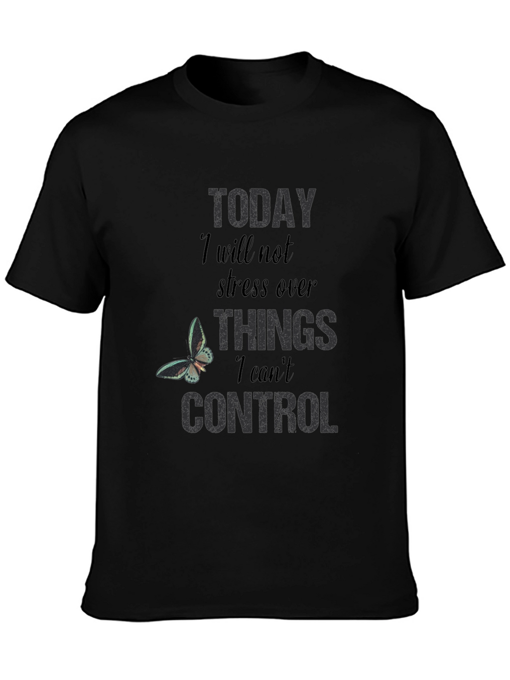 Inspirational Graphic T-Shirt: Stress Less
