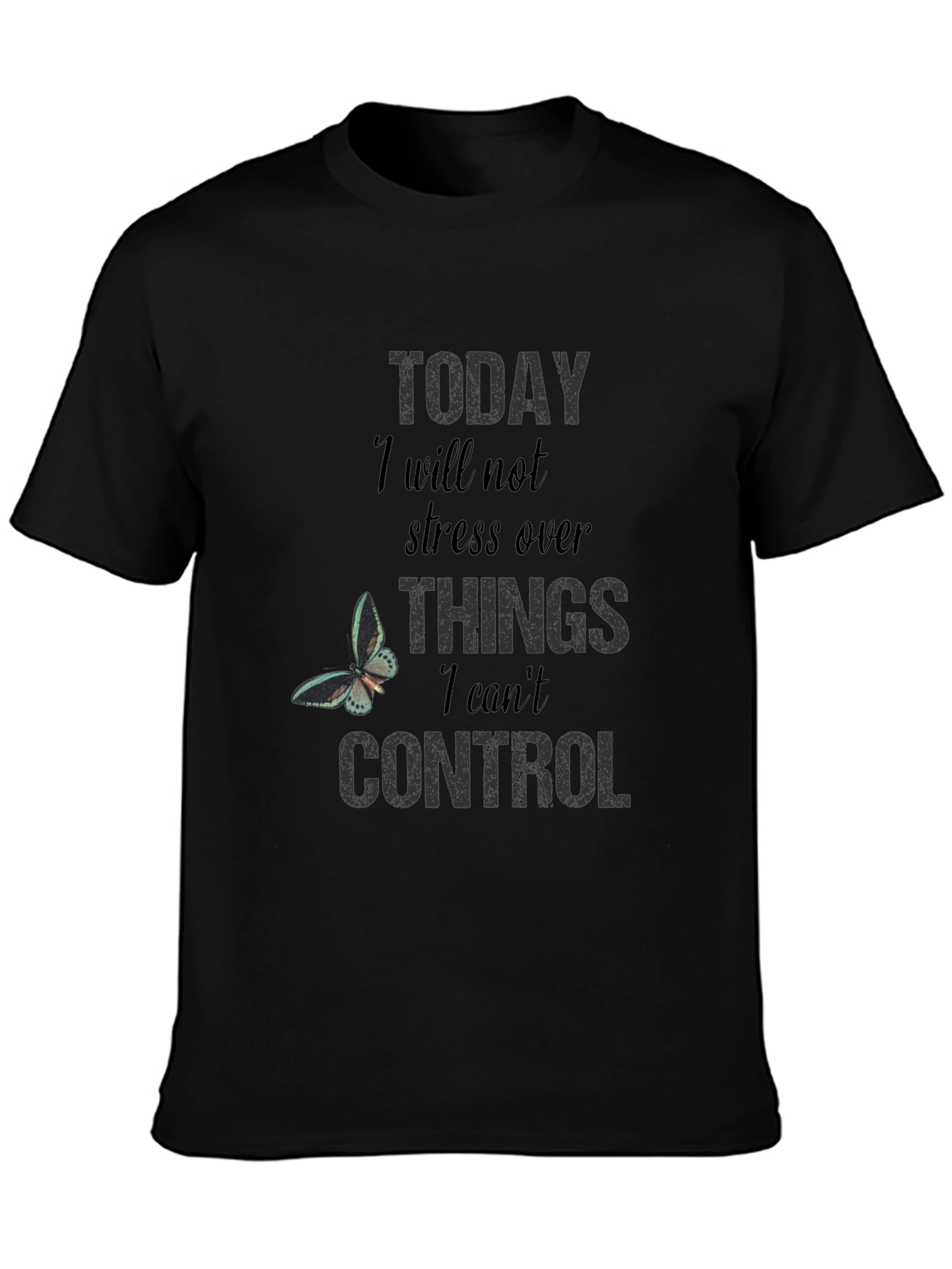 Inspirational Graphic T-Shirt: Stress Less