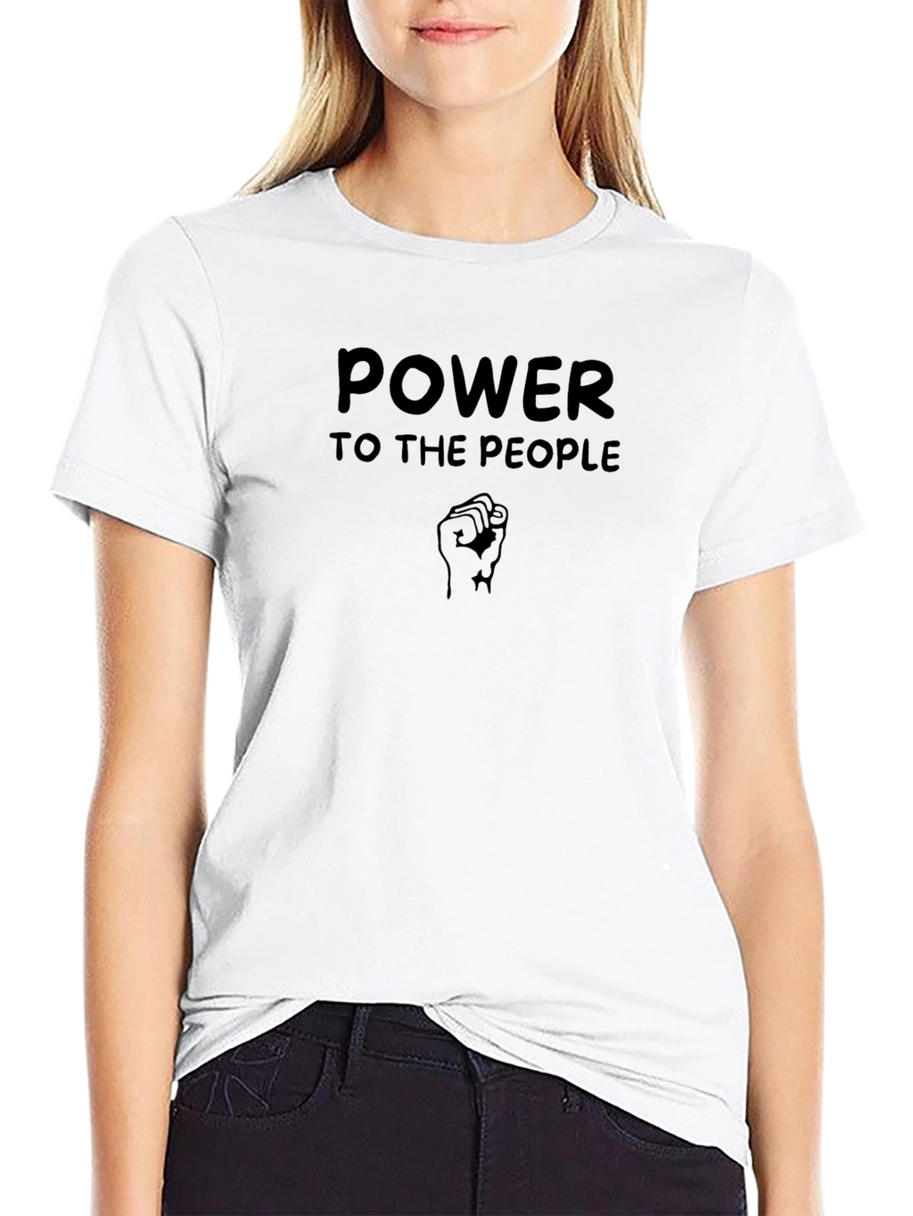 Power To The People Graphic Tee - Black