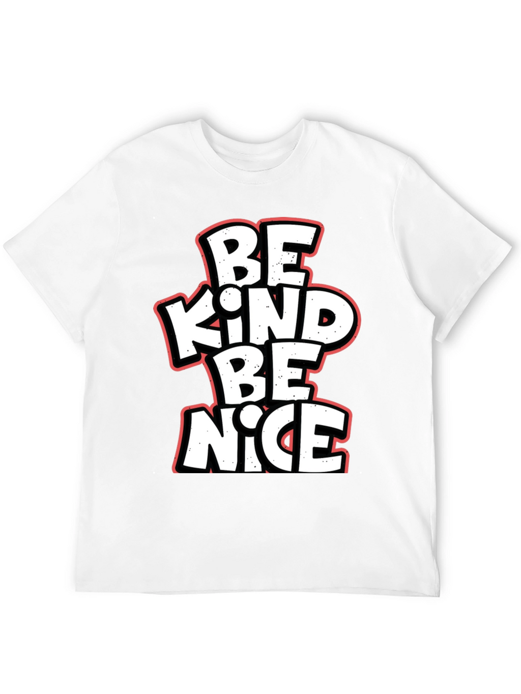 Be Kind Be Nice Black Graphic T-Shirt