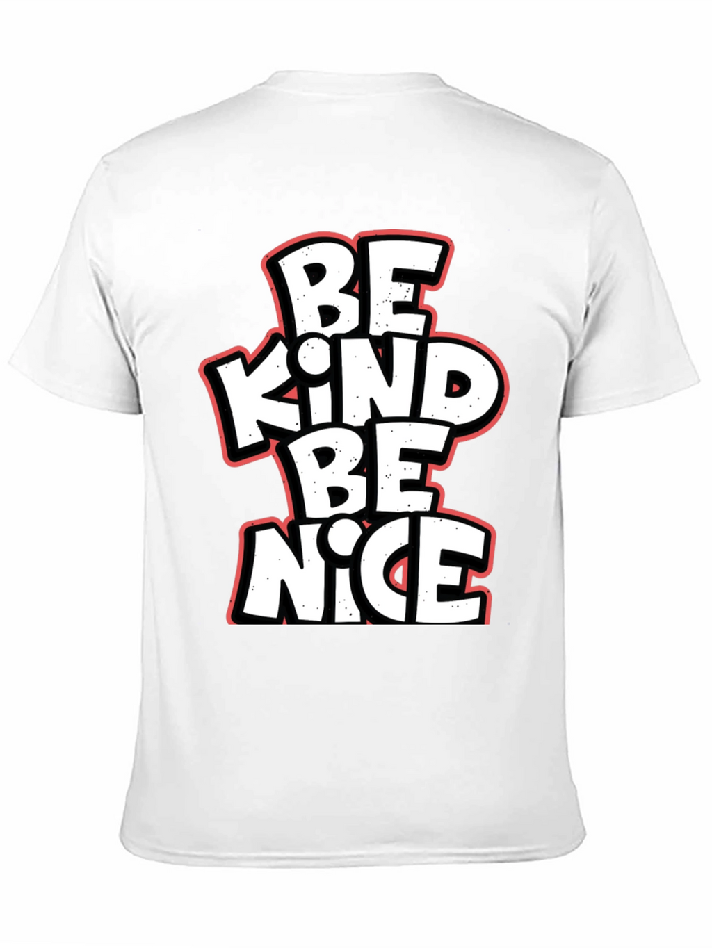 Be Kind Be Nice Black Graphic T-Shirt