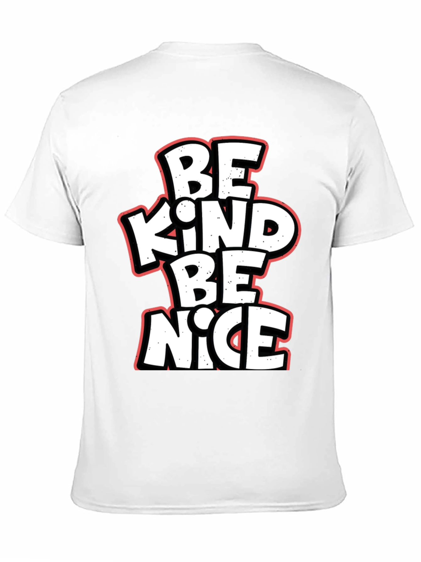 Be Kind Be Nice Black Graphic T-Shirt