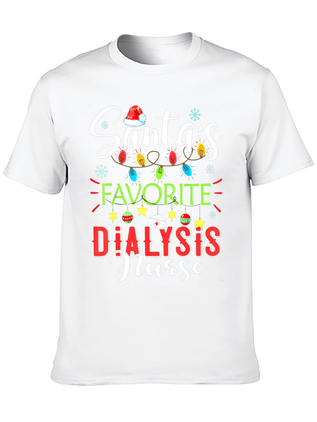 Santas Favorite Dialysis Nurse Christmas T-Shirt