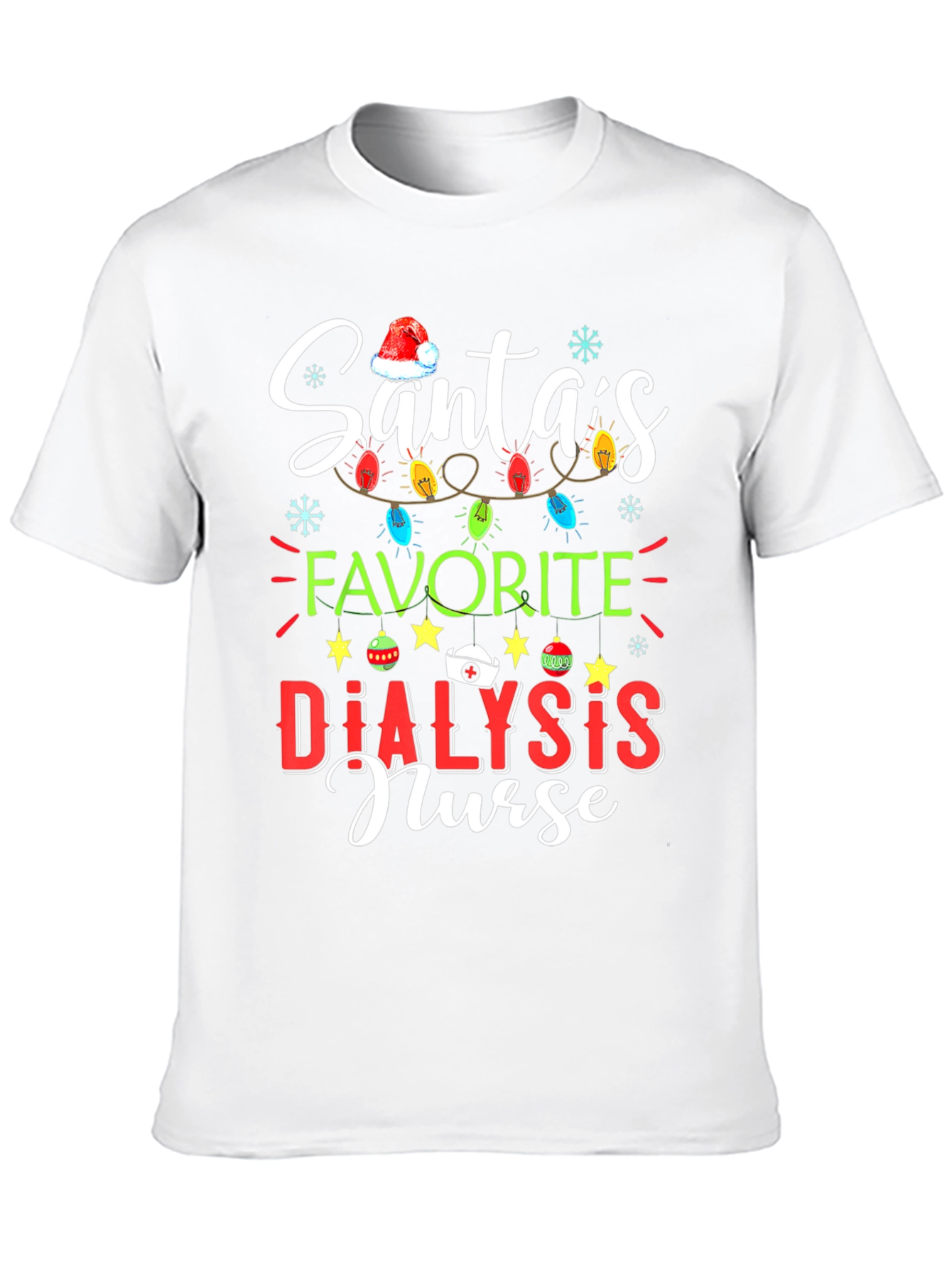 Santas Favorite Dialysis Nurse Christmas T-Shirt