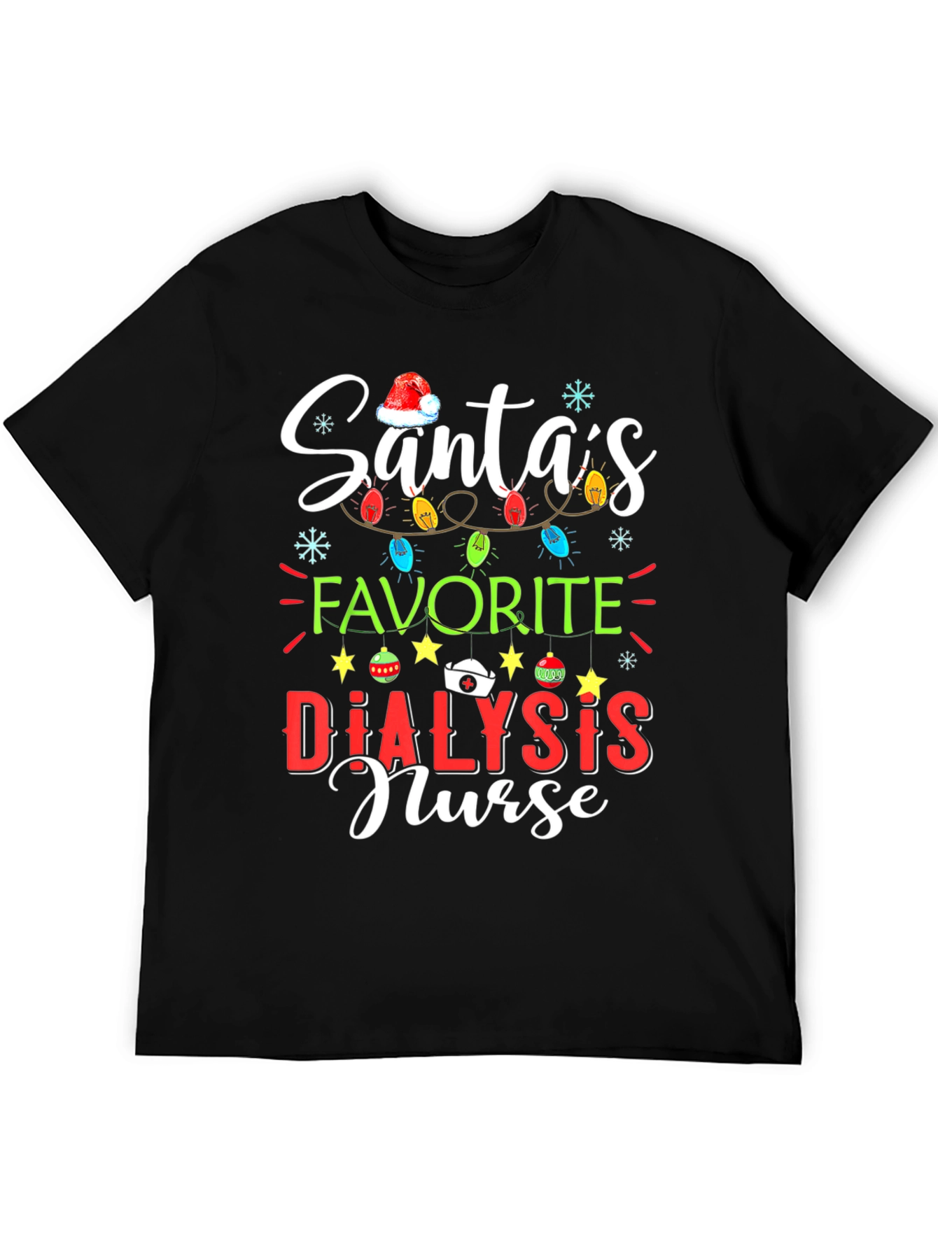 Santas Favorite Dialysis Nurse Christmas T-Shirt