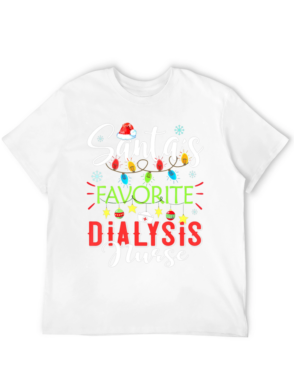 Santas Favorite Dialysis Nurse Christmas T-Shirt