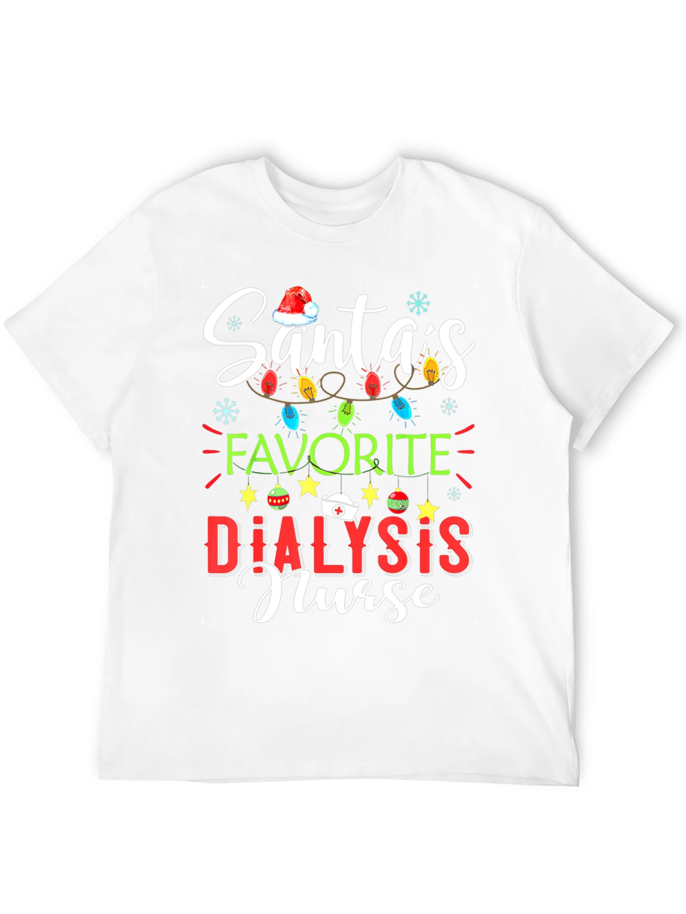 Santas Favorite Dialysis Nurse Christmas T-Shirt
