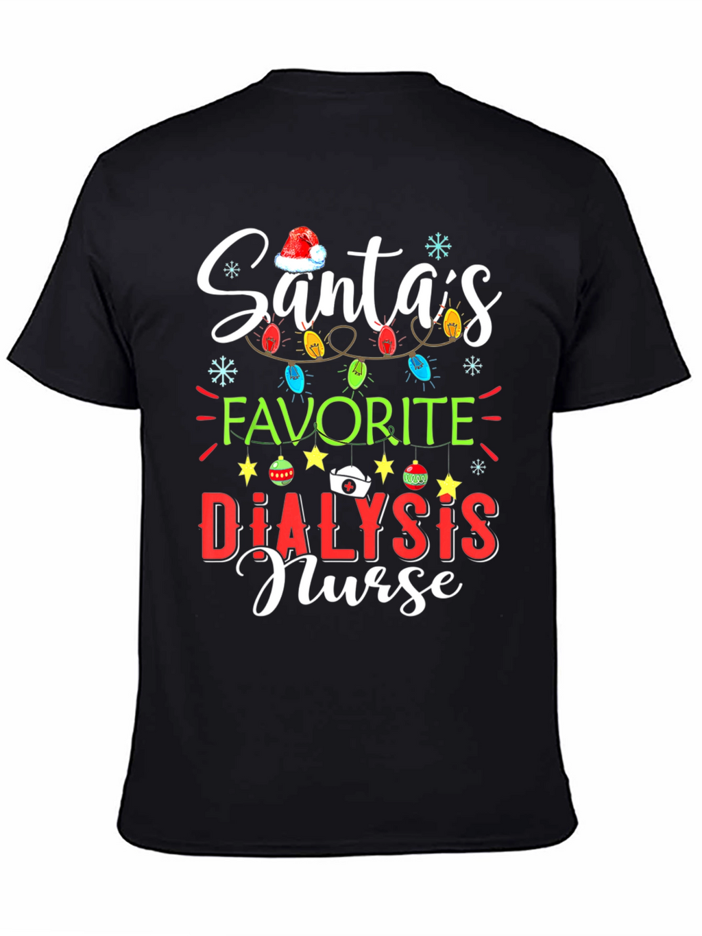 Santas Favorite Dialysis Nurse Christmas T-Shirt