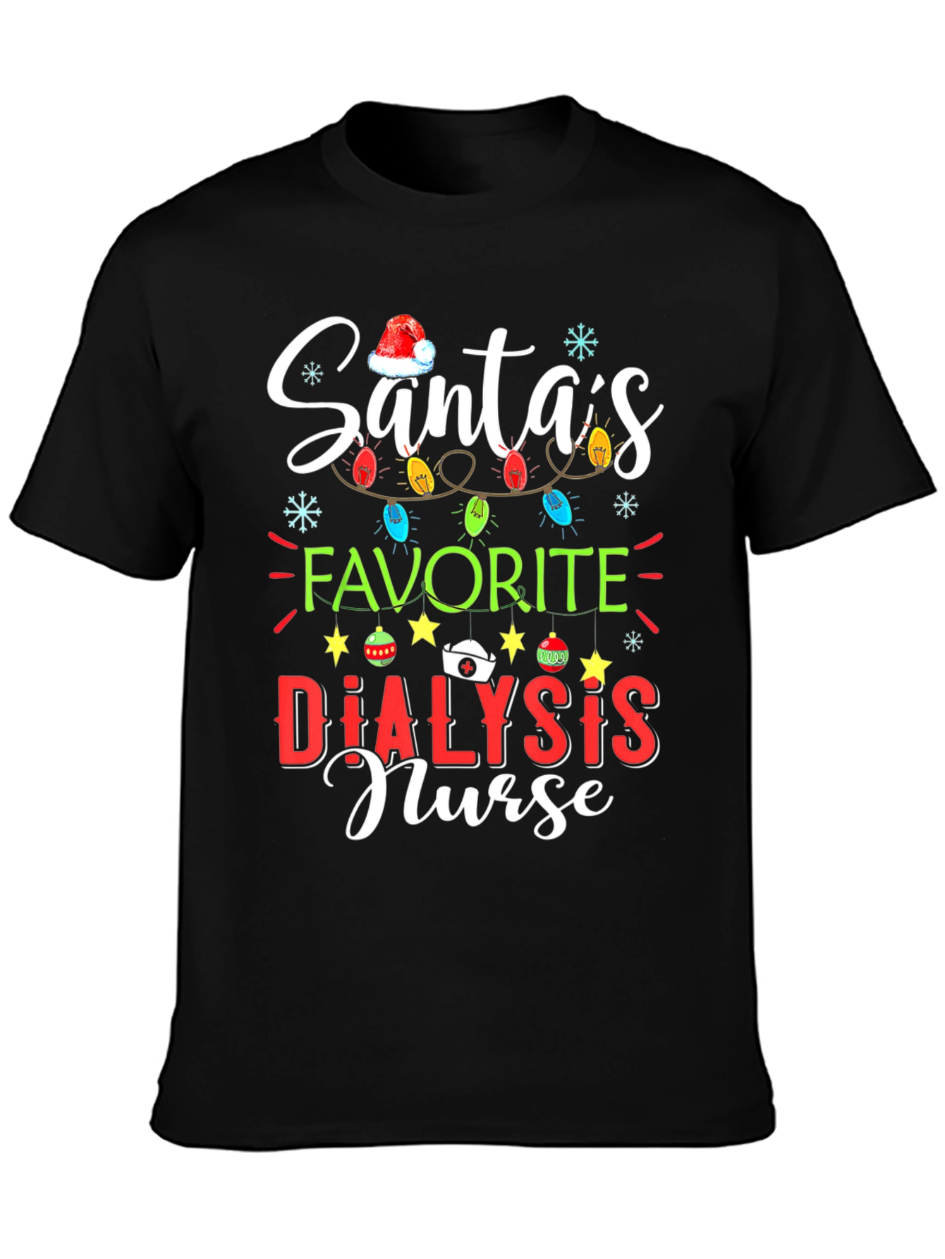 Santas Favorite Dialysis Nurse Christmas T-Shirt