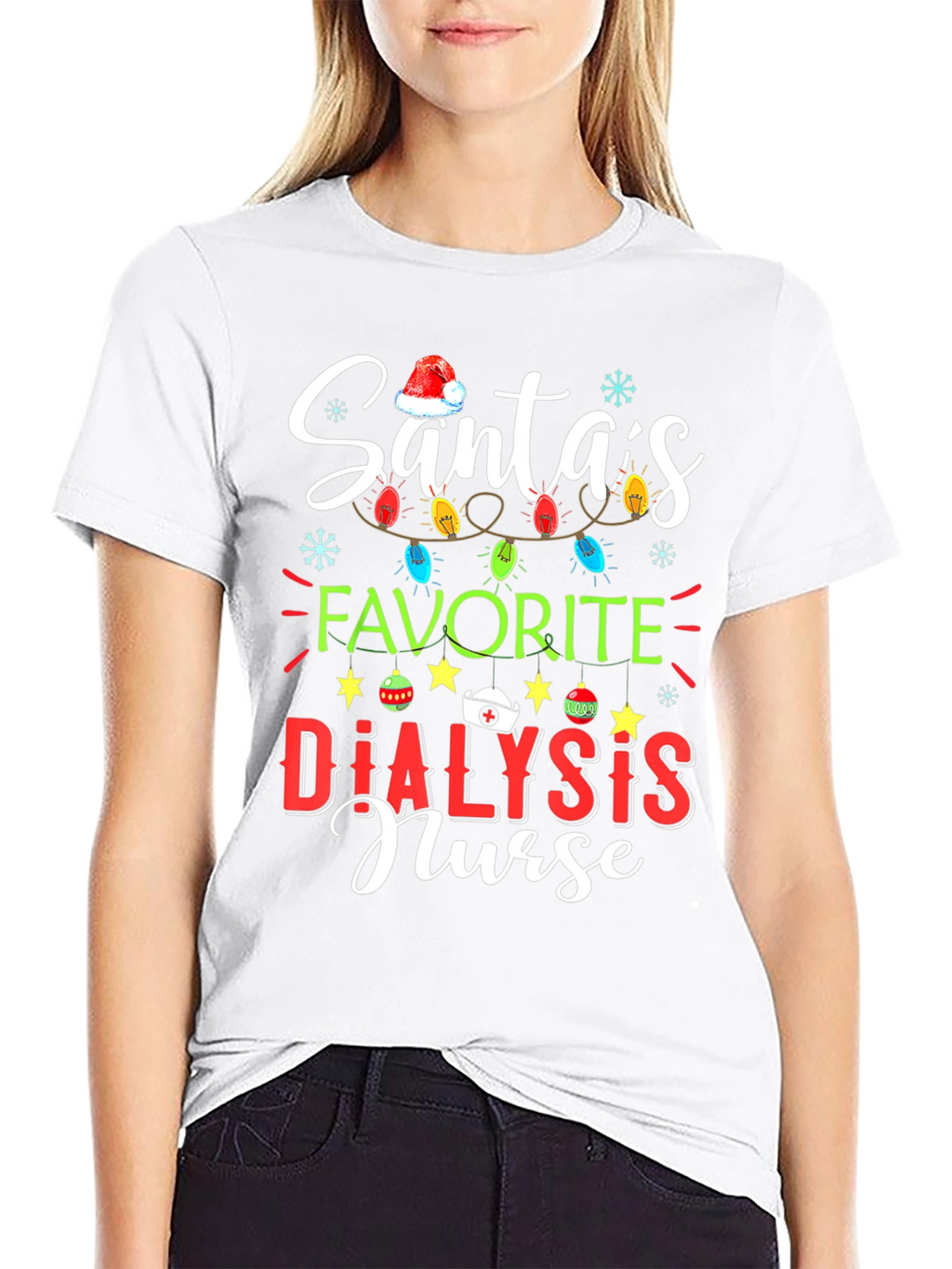 Santas Favorite Dialysis Nurse Christmas T-Shirt