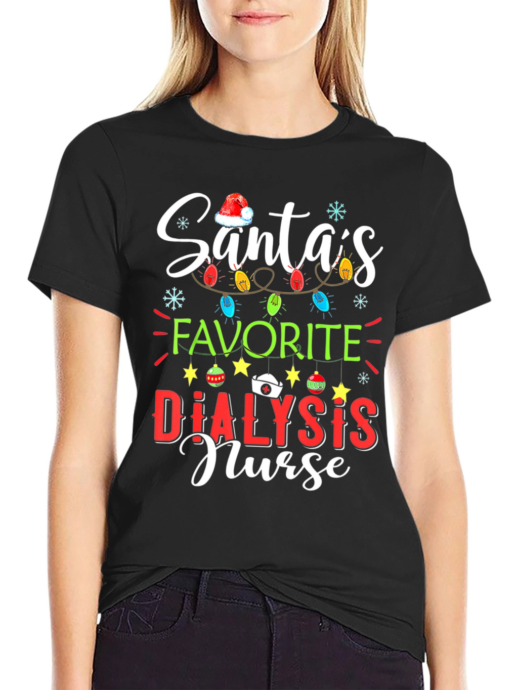 Santas Favorite Dialysis Nurse Christmas T-Shirt