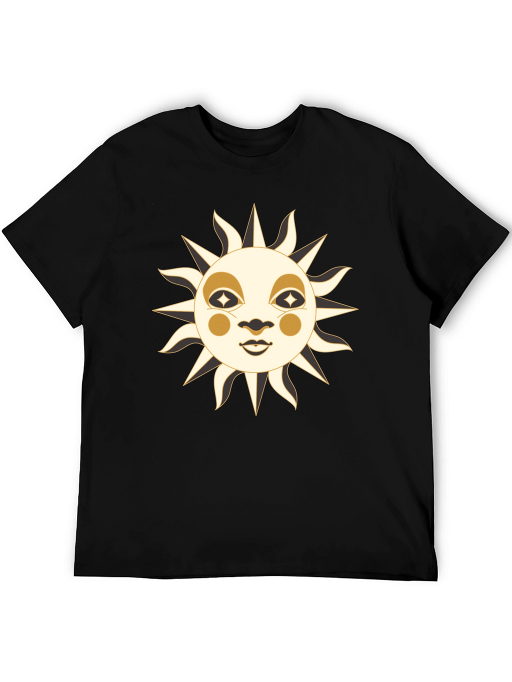 Celestial Sun Face Graphic T-Shirt