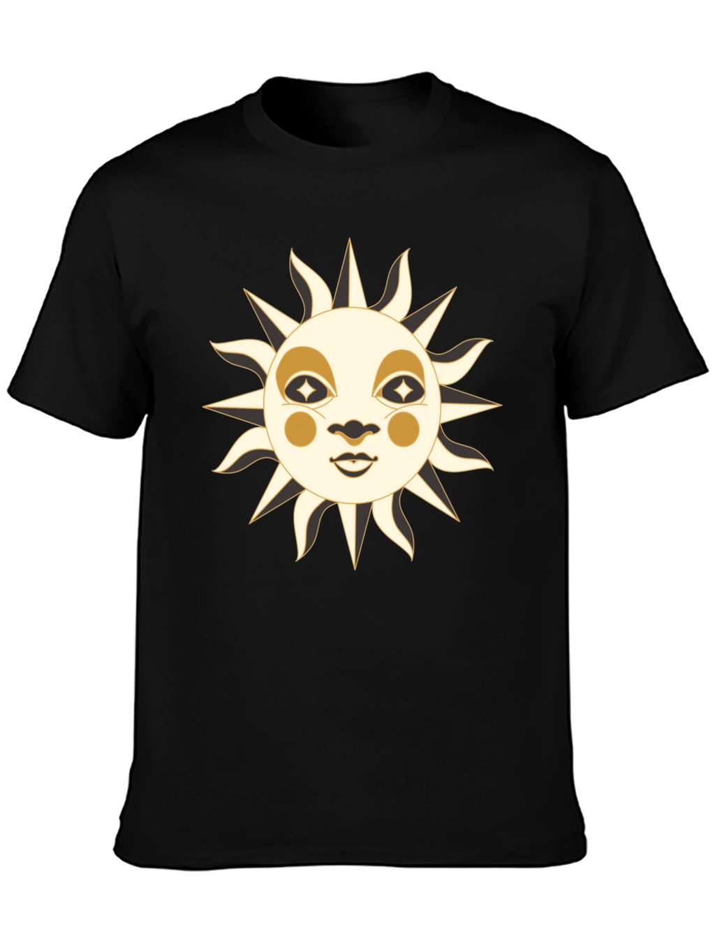 Celestial Sun Face Graphic T-Shirt