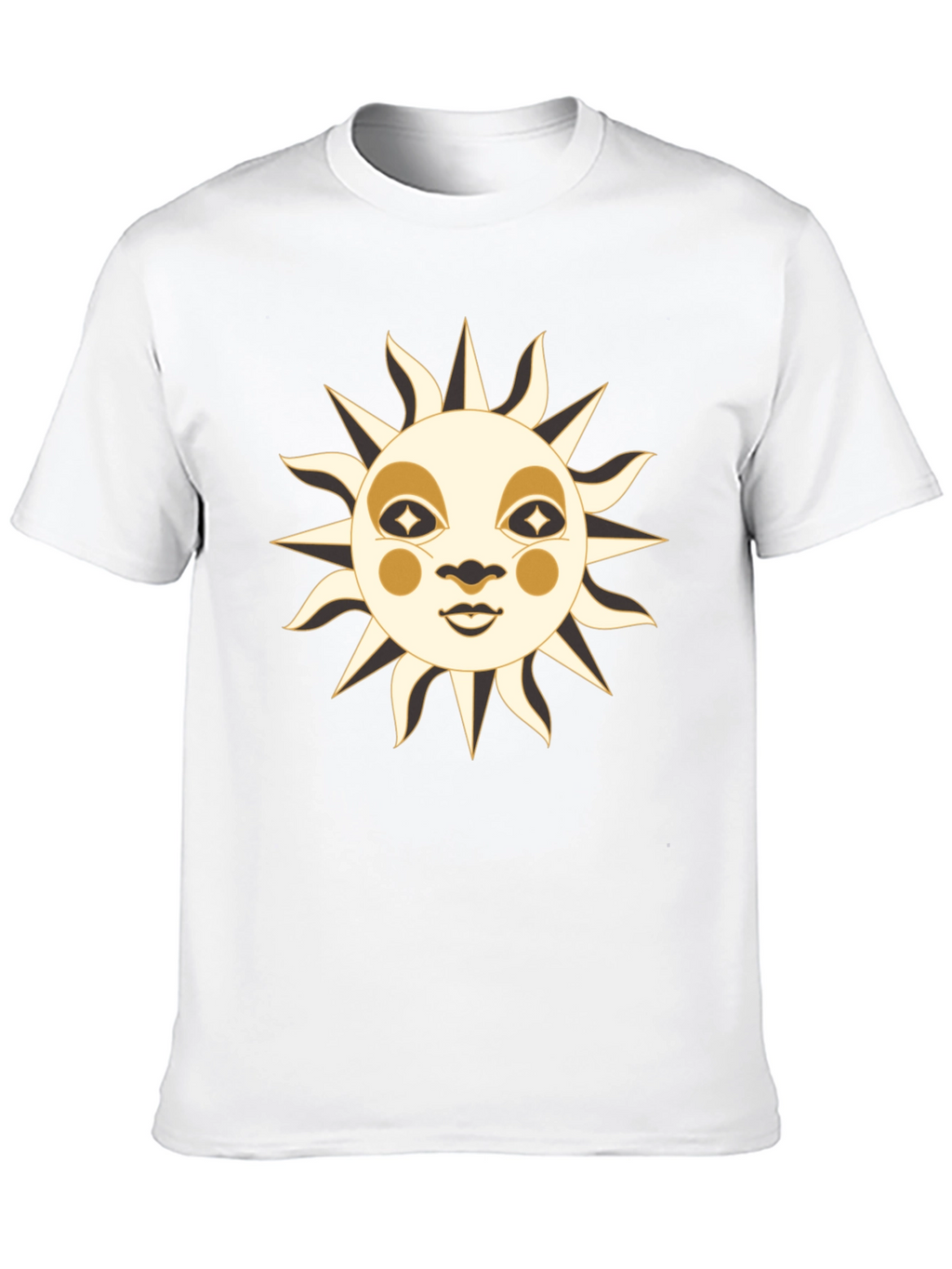 Celestial Sun Face Graphic T-Shirt