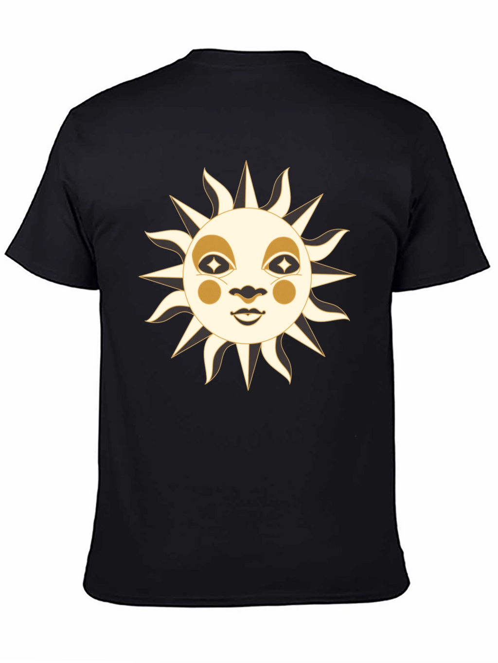 Celestial Sun Face Graphic T-Shirt