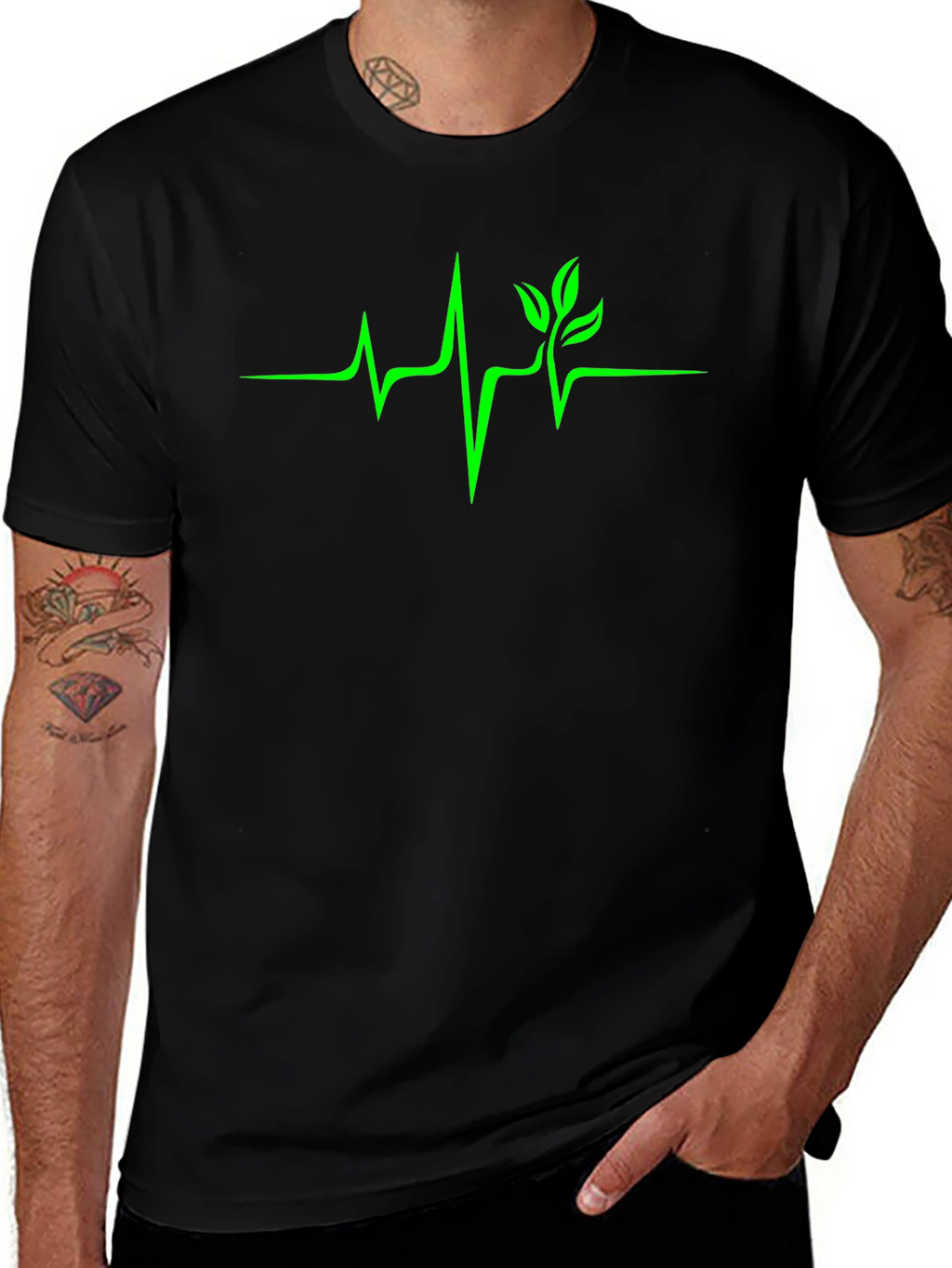 Natures Pulse Mens Black Graphic Tee