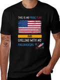 Patriotic Pride Flag Firecracker Graphic T-Shirt