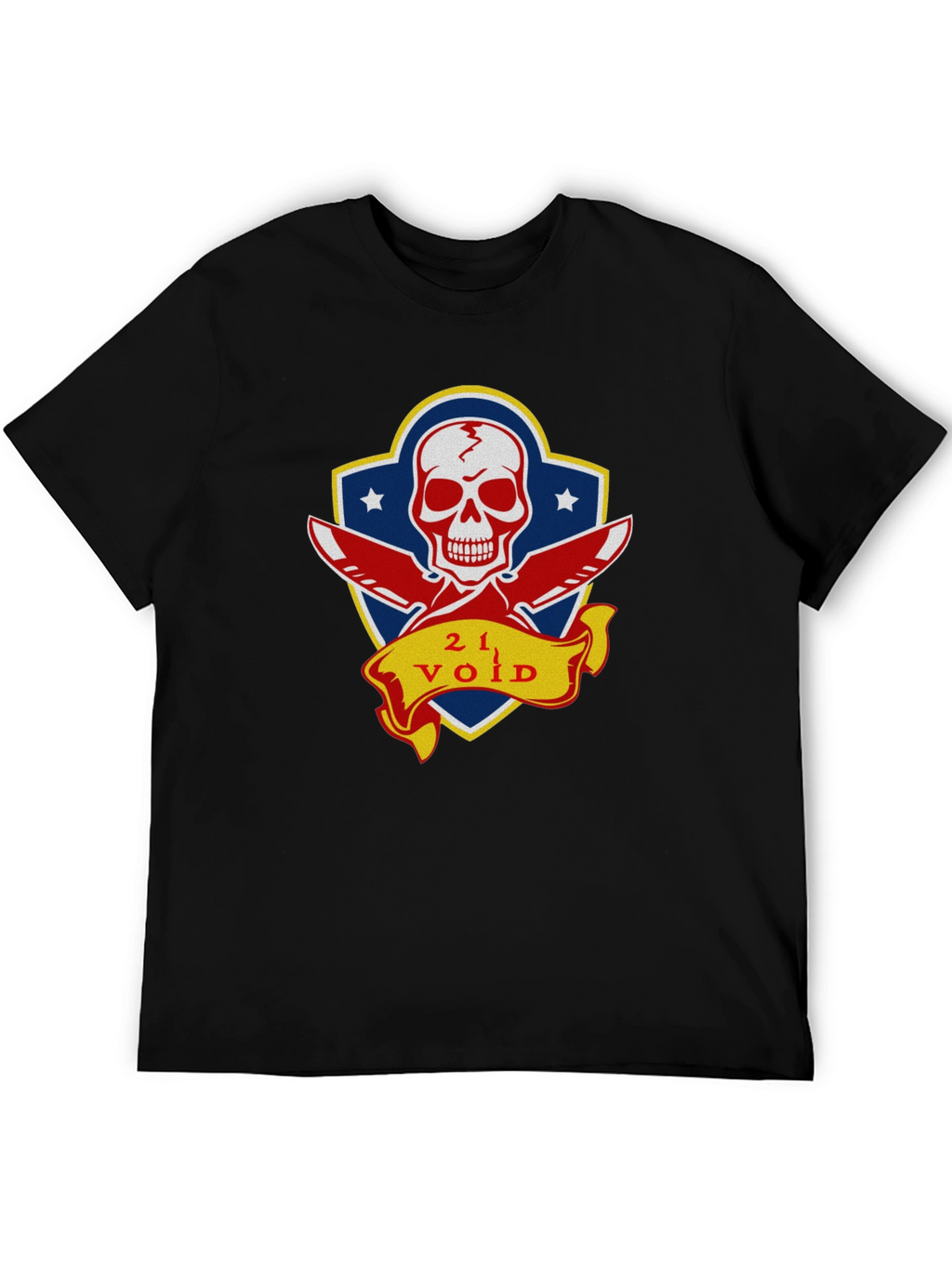 21 Void Skull and Knives Graphic T-Shirt