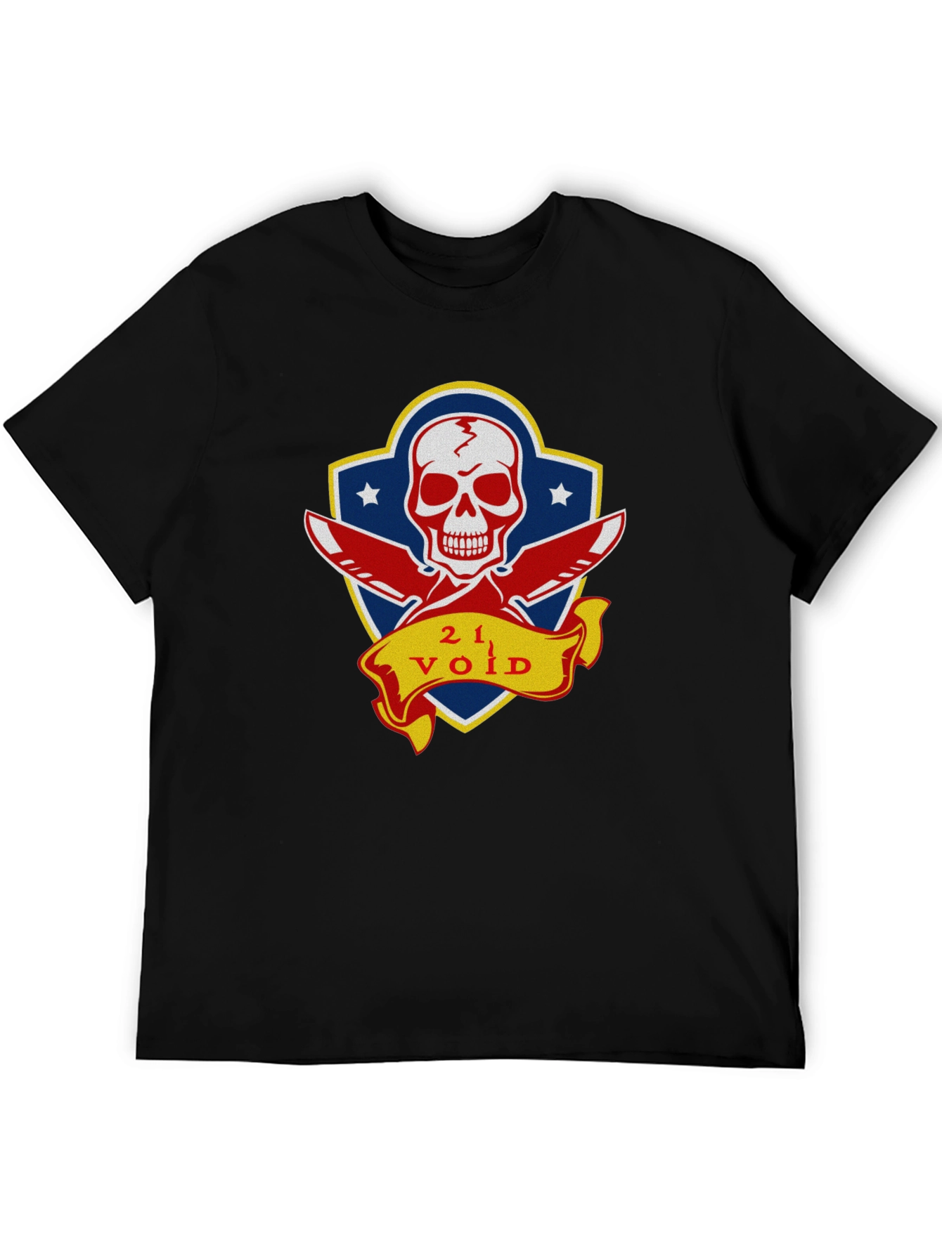 21 Void Skull and Knives Graphic T-Shirt