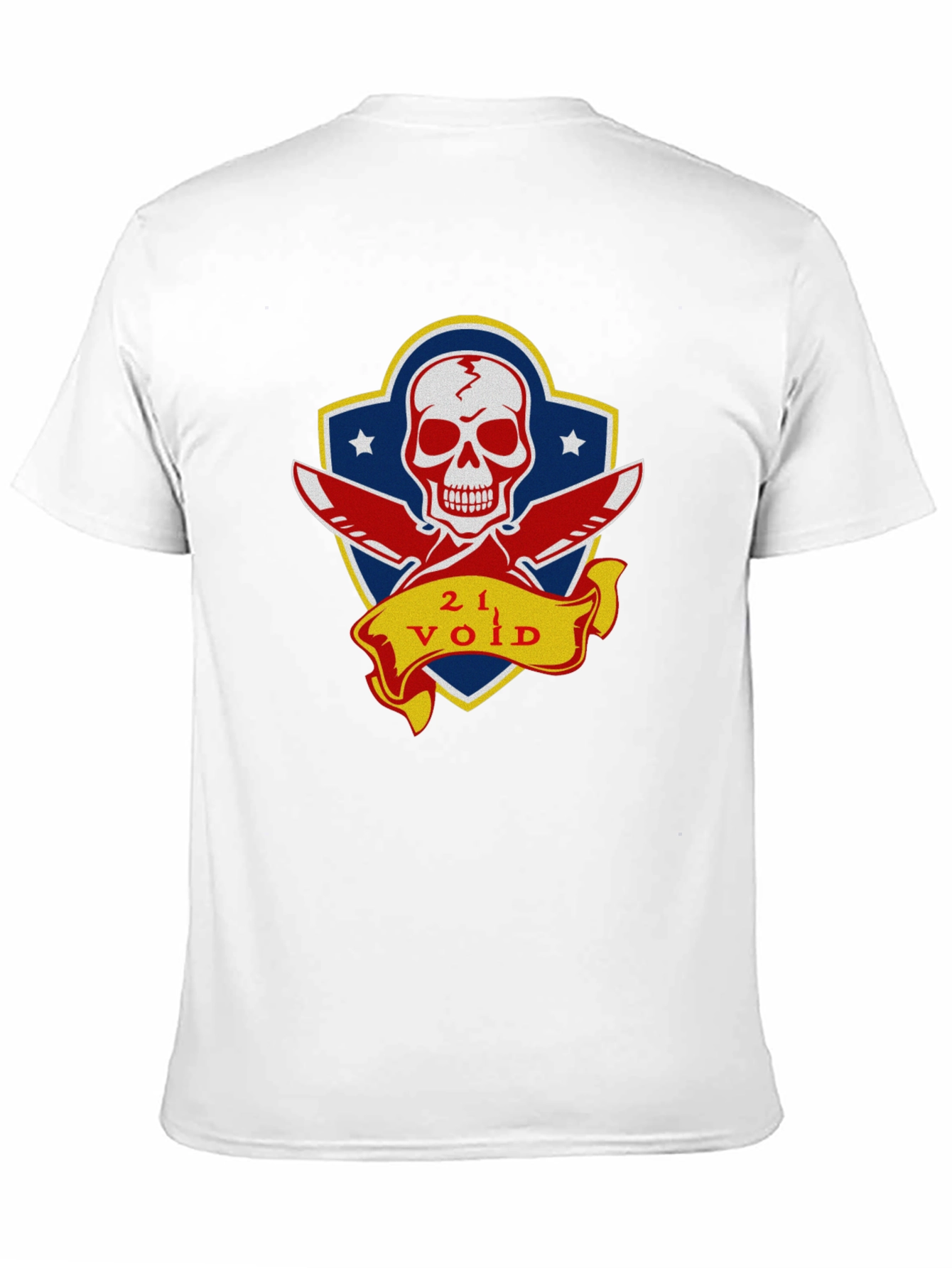 21 Void Skull and Knives Graphic T-Shirt