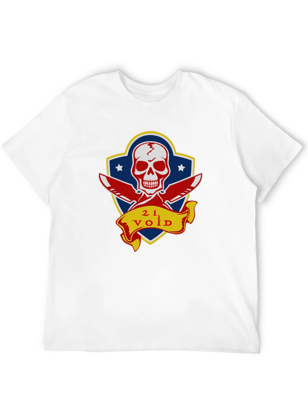 21 Void Skull and Knives Graphic T-Shirt