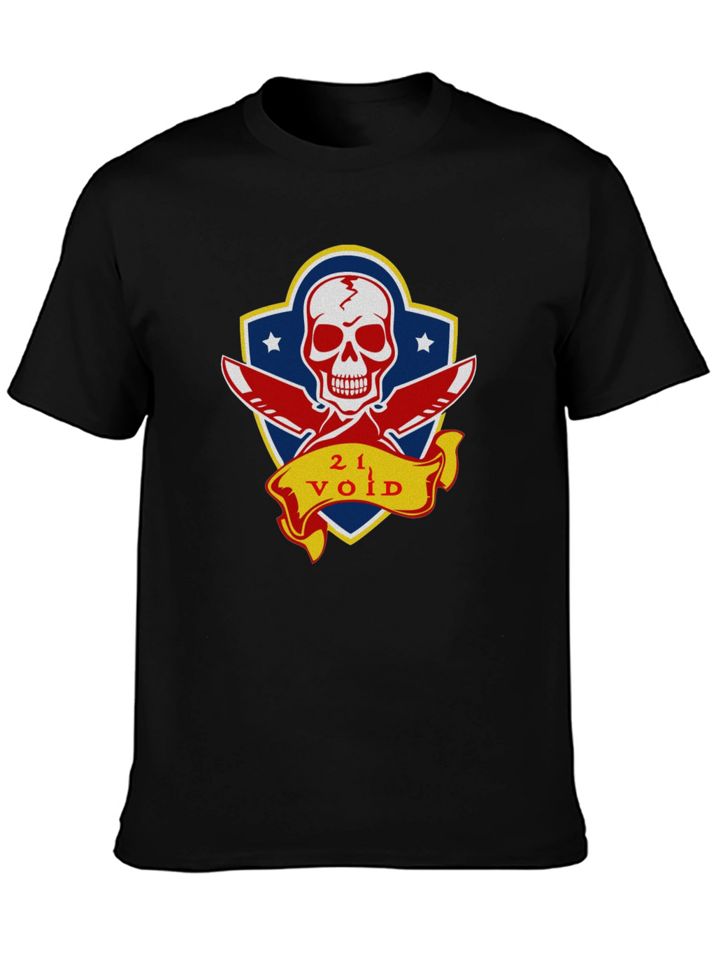 21 Void Skull and Knives Graphic T-Shirt