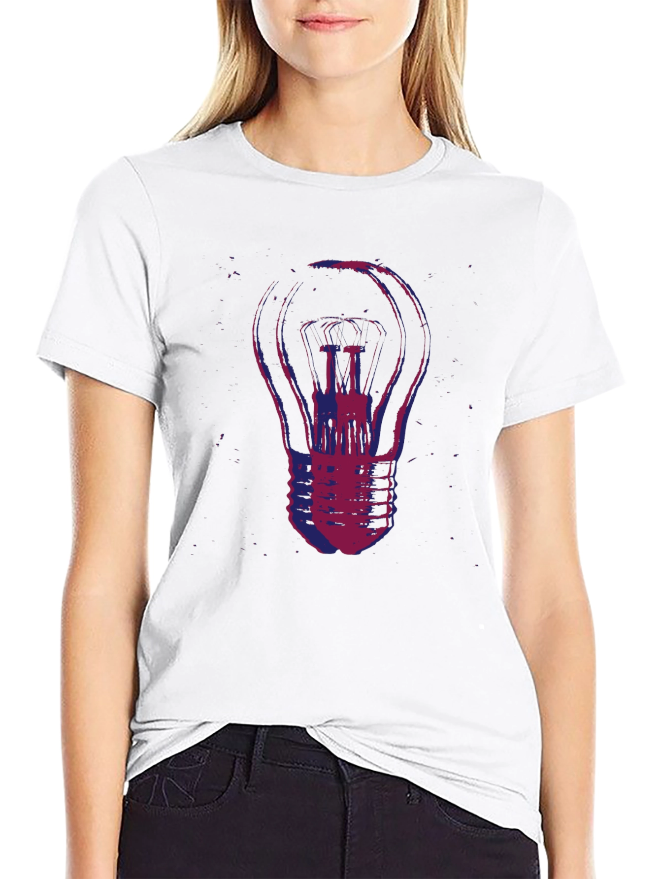 Light Bulb Graphic Tee - Unique Design