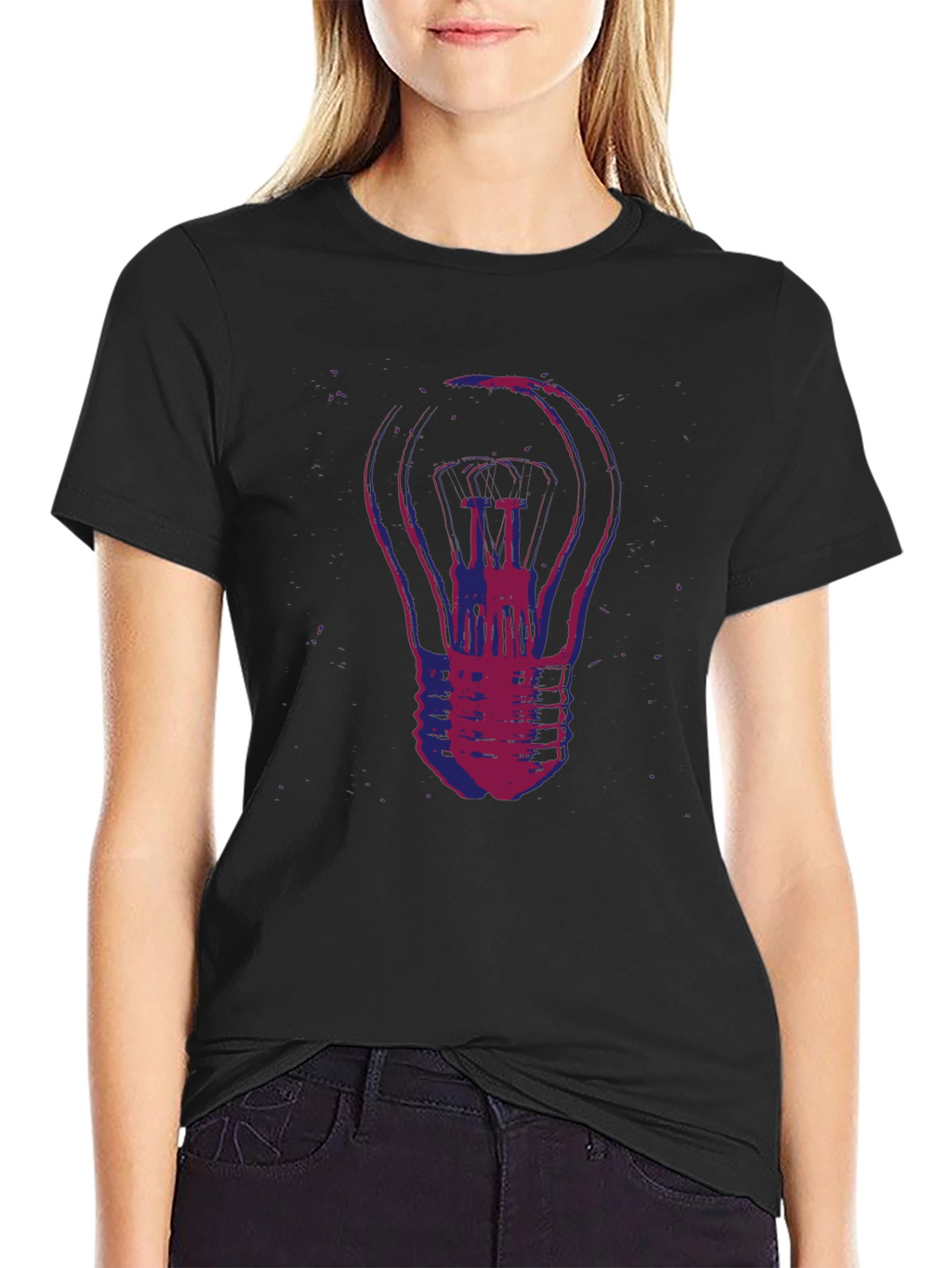 Light Bulb Graphic Tee - Unique Design