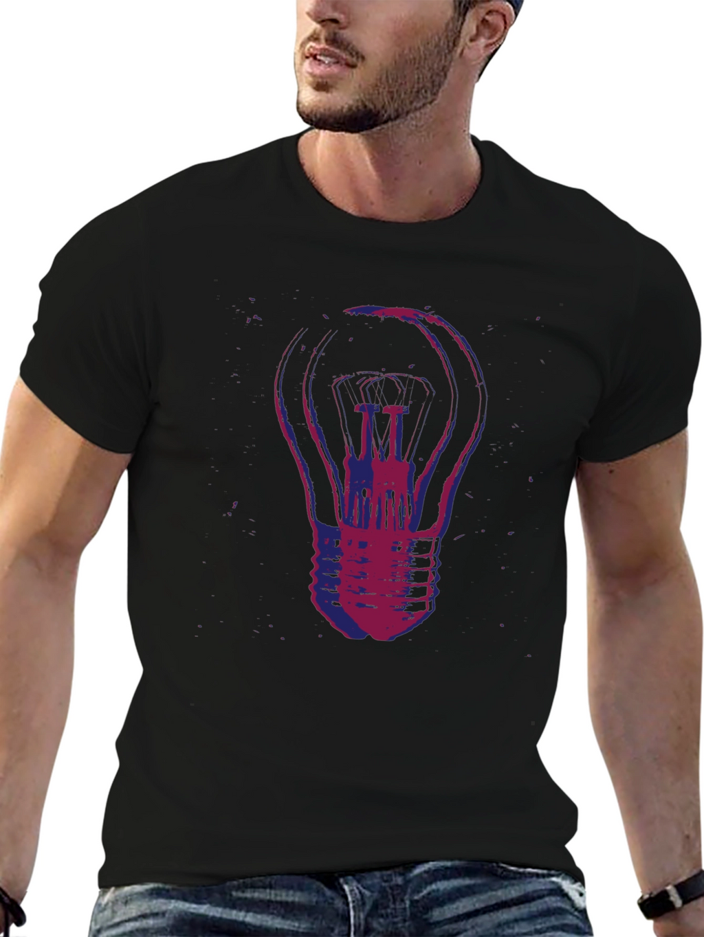 Light Bulb Graphic Tee - Unique Design
